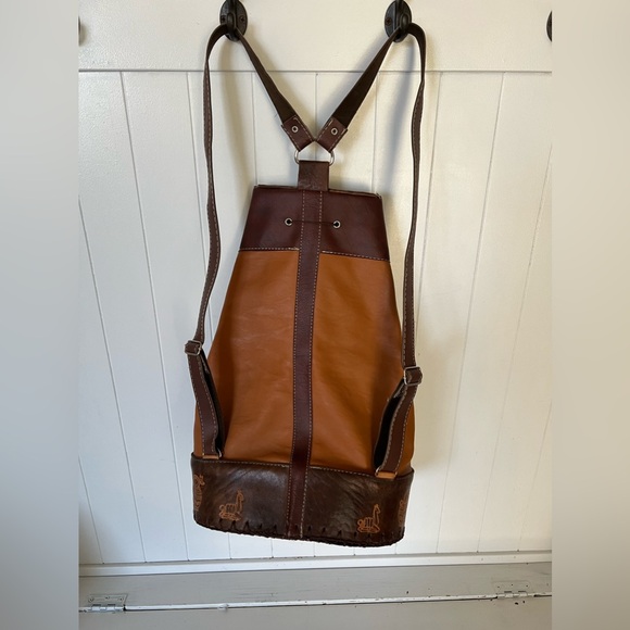 Puro cuero Multicolor Faux Leather  Backpack - Picture 5 of 10